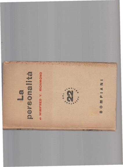 La personalità - Winifred V. Richmond - copertina