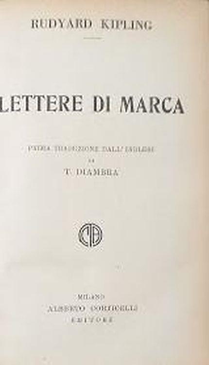 Lettere di Marca - Rudyard Kipling - copertina