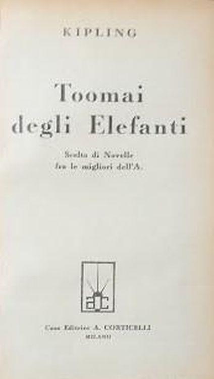 Toomai degli Elefanti - Rudyard Kipling - copertina