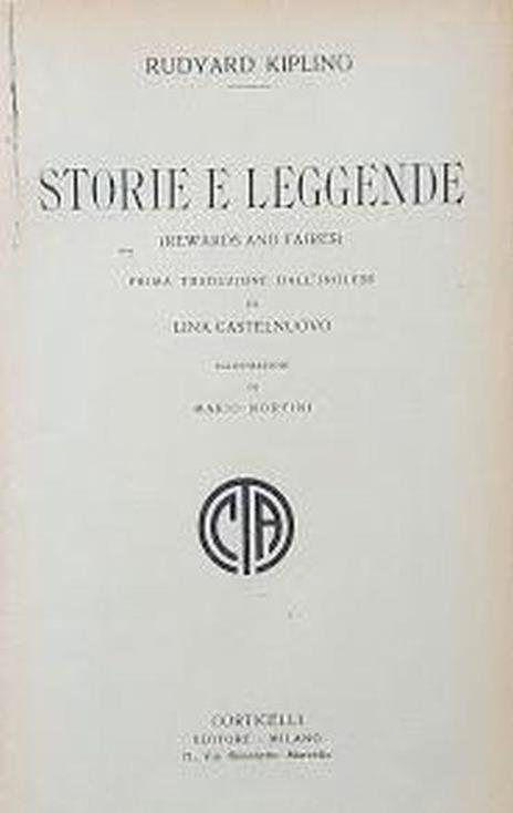 Storie e leggende - Rudyard Kipling - copertina