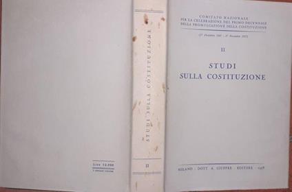 Studi sulla costituzione II - copertina