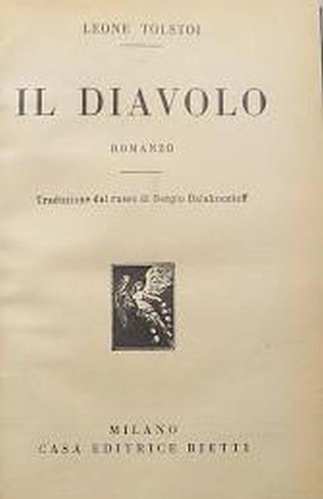 Il diavolo - Lev Tolstoj - copertina
