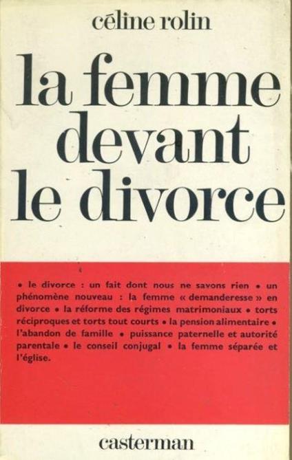 La femme devant le divorce - copertina