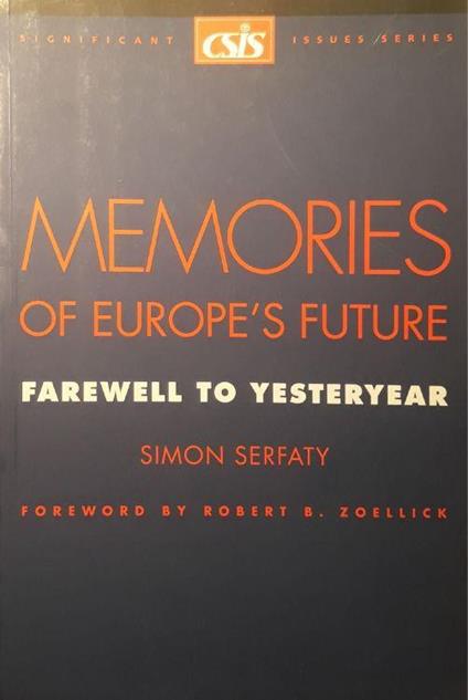 Memories of Europe's future : farewell to yesteryear - copertina