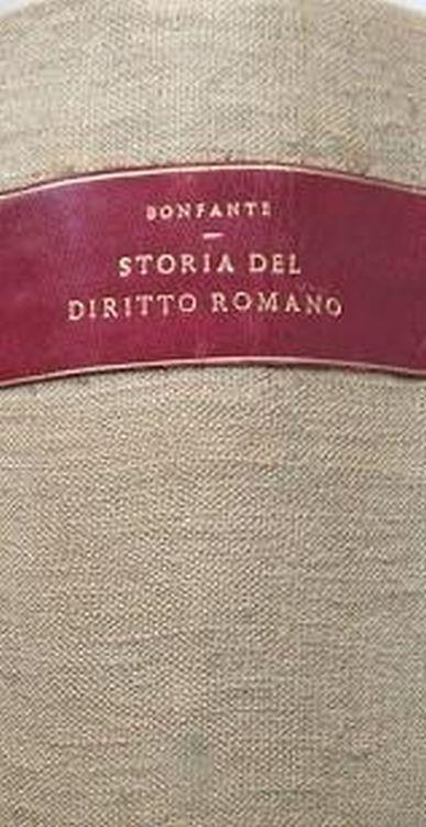 Storia del Diritto Romano - Pietro Bonfante - copertina