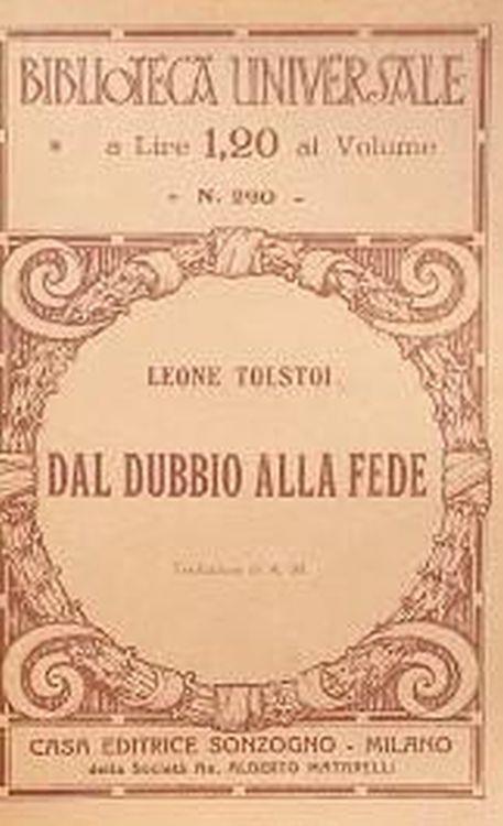 Dal dubbio alla fede - Lev Tolstoj - copertina