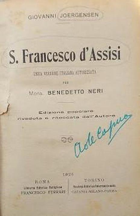 S. Francesco d'Assisi - Johannes Joergensen - copertina