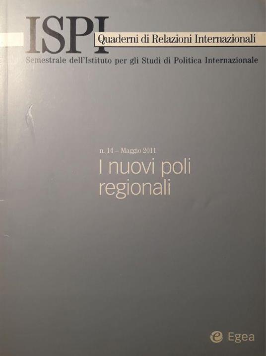 Quaderni di relazioni internazionali: i nuovi poli regionali - copertina