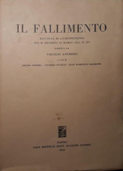 Il fallimento - copertina