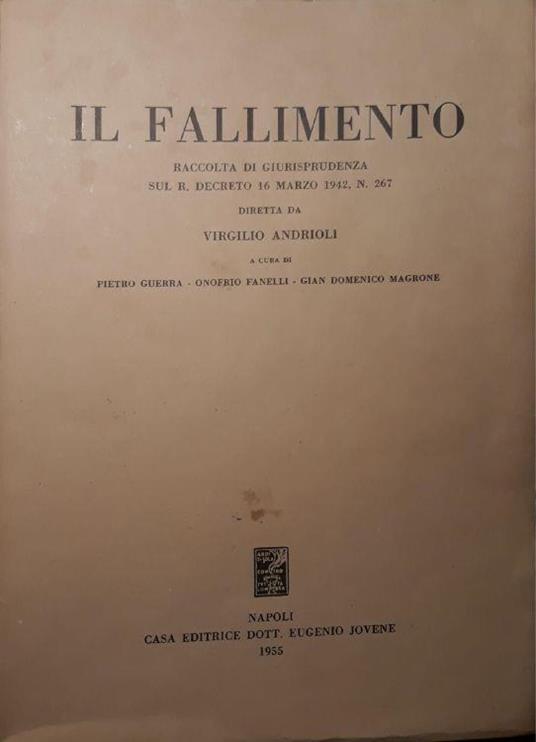 Il fallimento - copertina