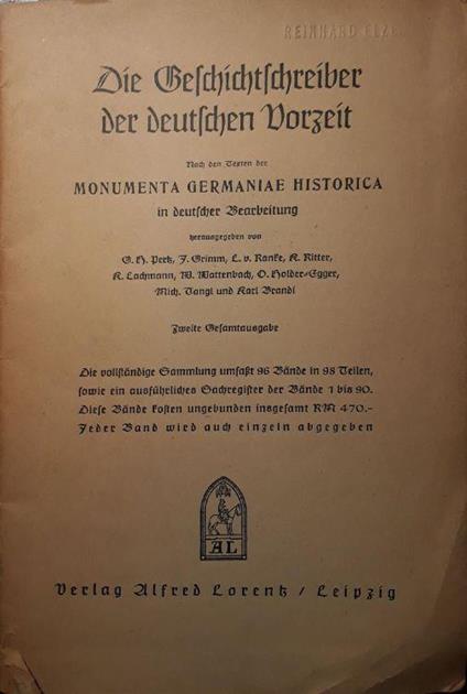 Monumenta germaniae historica - copertina