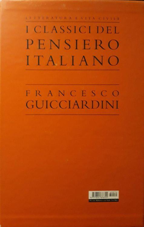 Francesco Guicciardini: opere - copertina