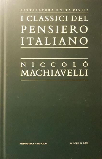 Niccolò Machiavelli: opere - copertina