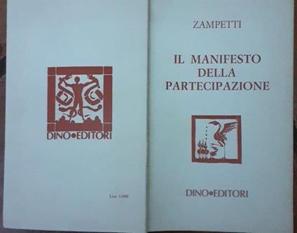 Il manifesto della partecipazione - Zampetti - copertina