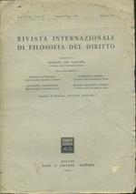 Rivista internazionale di filosofia del diritto. Anno XXXI. Serie III. Maggio - Giugno 1954