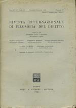Rivista internazionale di filosofia del diritto. Anno XXXV. Serie III. Novembre - Dicembre 1958