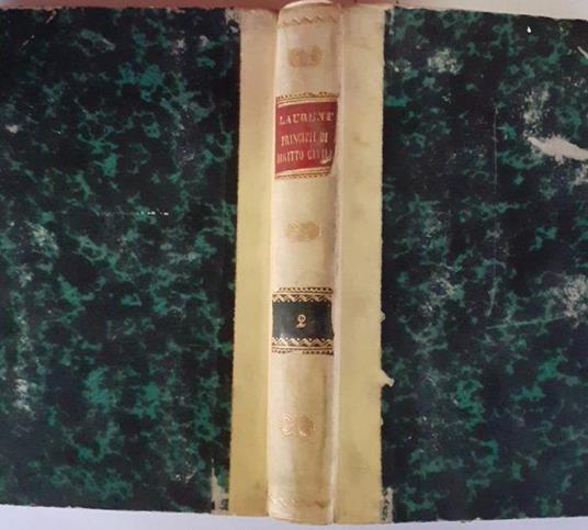 Principi di diritto civile Volume 2 - F. Laurenti - copertina