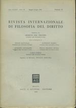 Rivista internazionale di filosofia del diritto. Anno XXXIII. Serie III. Maggio - Giugno 1956