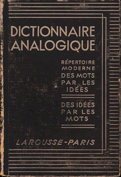 Dictionnaire analogique - copertina