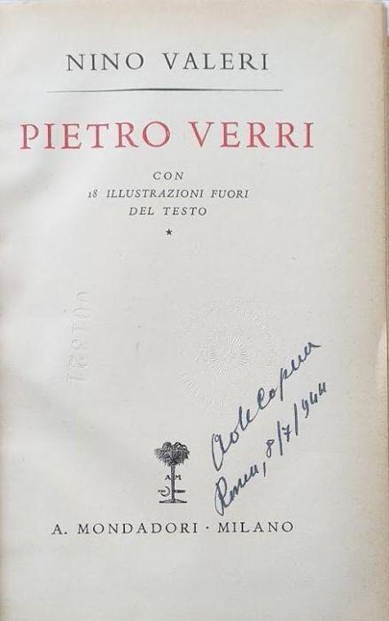 Pietro Verri - Nino Valeri - copertina
