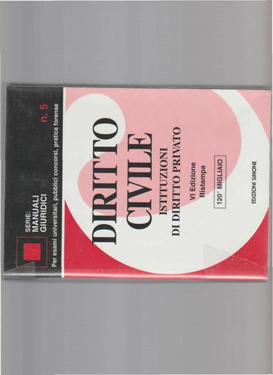 Diritto civile : istituzioni di diritto privato - copertina