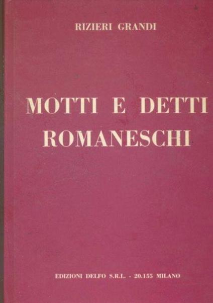 Motti e detti romaneschi - Rizieri Grandi - copertina