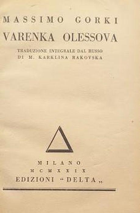 Varenka Olessova - Maksim Gorkij - copertina