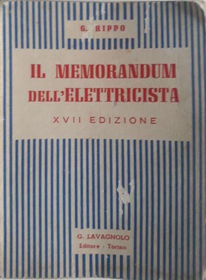 Il memorandum dell'elettricista - copertina