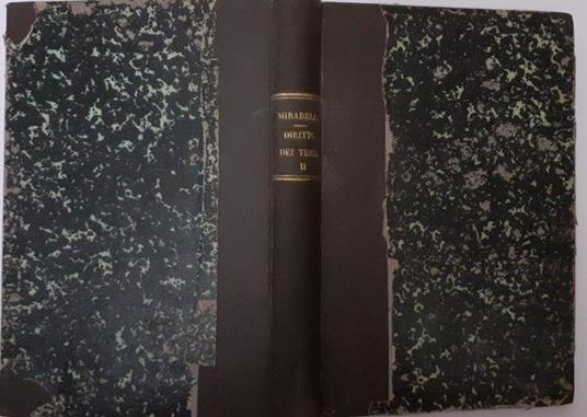 Del diritto dei terzi secondo il codice civile italiano Volume II - Giuseppe Mirabelli - copertina