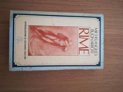 Rime - Michelangelo Buonarroti - copertina