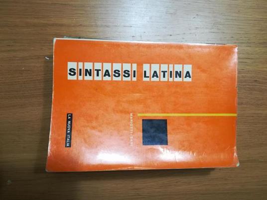 Sintassi latina - Mariotti - copertina