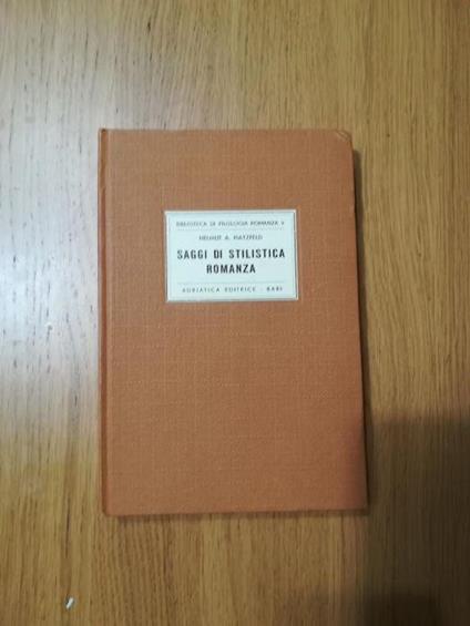 Saggi di stilistica romanza - copertina