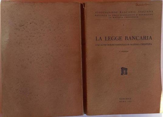 La legge bancaria I - copertina