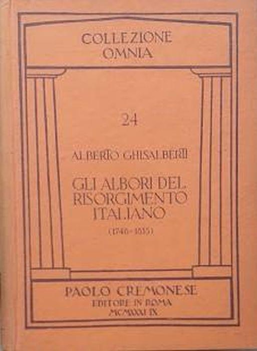 Gli albori del risorgimento italiano (1748-1815) - copertina