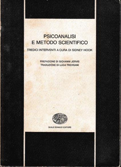 Psicoanalisi e metodo scientifico - Sidney Hook - copertina