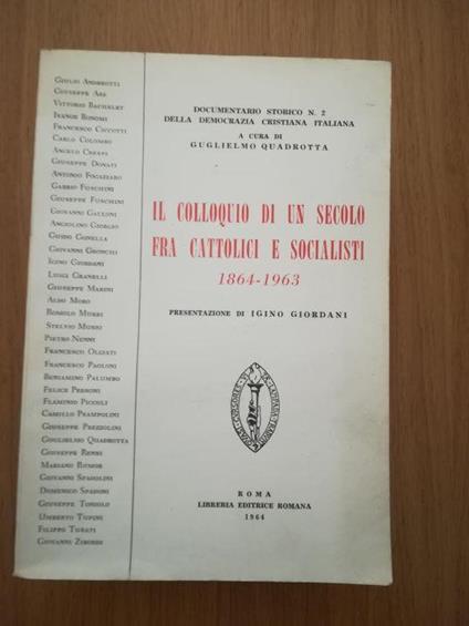 Il colloquio di un secolo fra cattolici e socialisti - copertina