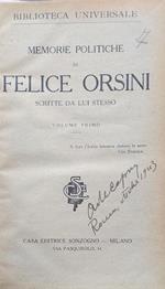 Memorie politiche di Felice Orsini scritte da lui stesso, vol. 1