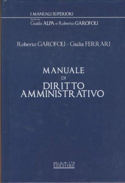 Manuale di diritto amministrativo - copertina