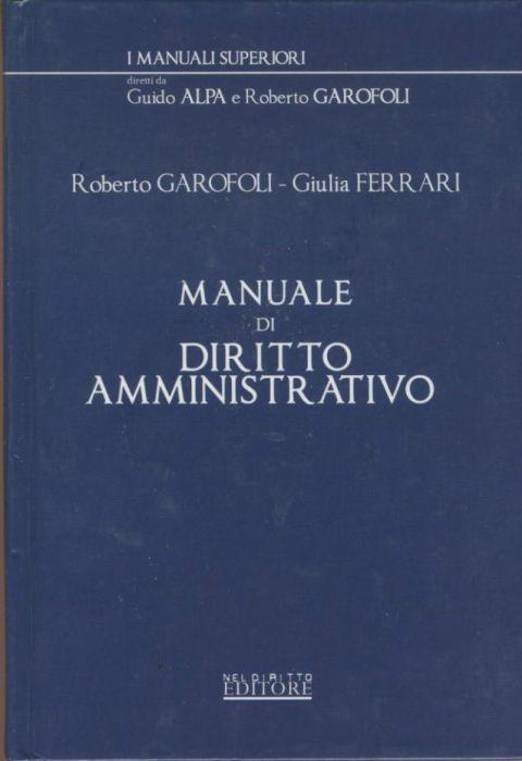 Manuale di diritto amministrativo - copertina