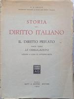 Storia del Diritto Italiano. Il Diritto Privato, parte terza: le obbligazioni