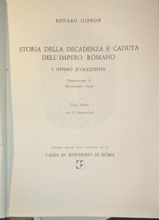 Storia della decadenza e caduta dell'Impero Romano. Impero d'Occidente (Vol. 1&2) - Edward Gibbon - copertina