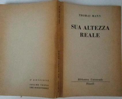 Sua altezza reale - Thomas Mann - copertina