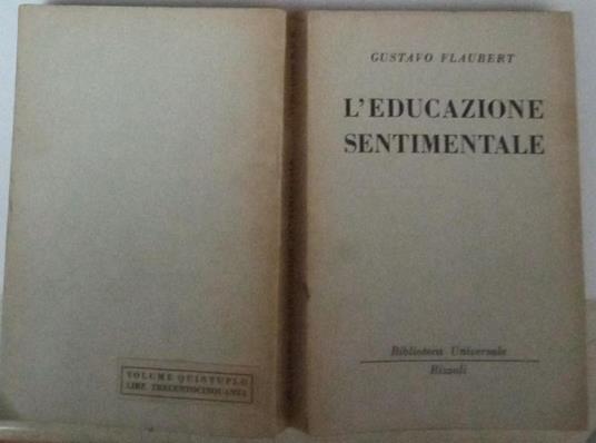 L' educazione sentimentale - Gustave Flaubert - copertina