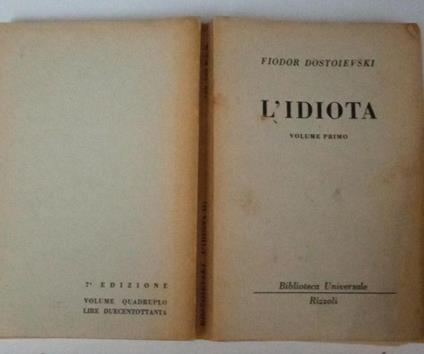 L' idiota. Volume I - Fëdor Dostoevskij - copertina