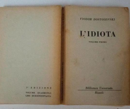 L' idiota. Volume I - Fëdor Dostoevskij - copertina