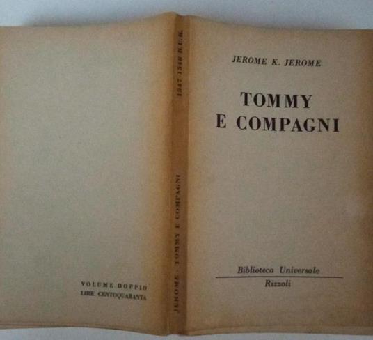 Tommy e compagni - Jerome K. Jerome - copertina