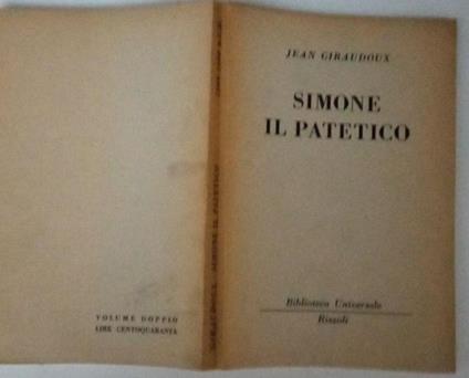 Simone il patetico - Jean Giraudoux - copertina