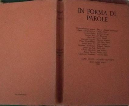 In forma di parole - copertina