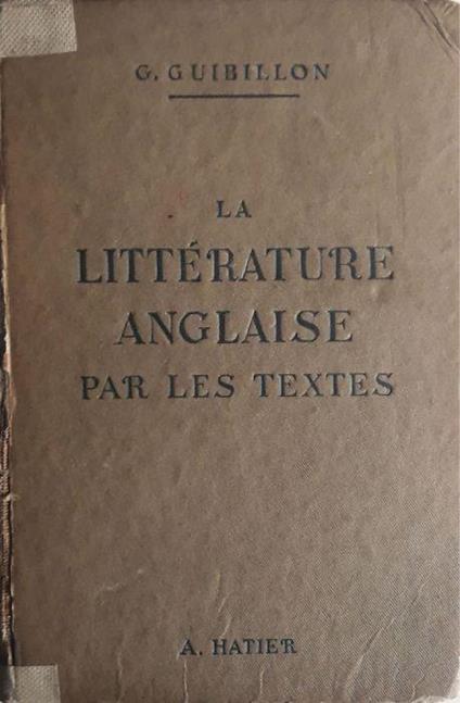 La littérature anglaise par les textes - copertina