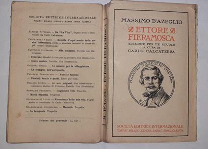 Ettore Fieramosca o la disfida di Barletta - Massimo D'Azeglio - copertina
